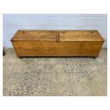 Antique Double Lid Wood Box