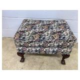 Floral Upholstered Stool