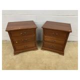 (2) 3-drawer Modern Nightstands