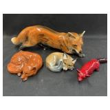 Goebel, Rosenthal & Beswick Porcelain Fox Figures