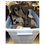 Storage Tote/Lid, Textiles, Damaged Quilt
