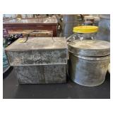 Tin Lunch Pail with Canister