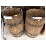 (2) Wooden Nail Kegs