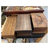 (3) Wooden Bureau Boxes