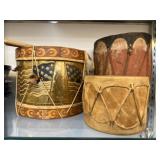 (3) Vintage Decorative Drums