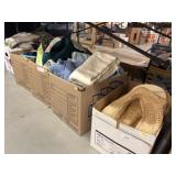 (5) Boxes of Hats, Textiles, Towels and Purses