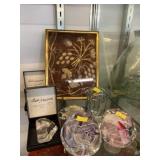 Crewel Work with Paperweights