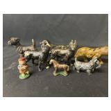 Cast Metal Dog Figurines