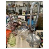 Art Glass with Pewter Compote