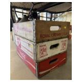 (3) Wooden Beverage Crates