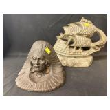 (2) Cast Metal Door Stops