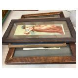 Framed Photographs with Lithograph