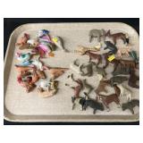 Miniature Celluloid and Wooden Animal Figurines