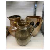 Stoneware Pitchers with Crock