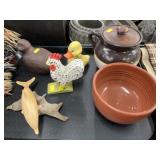 Contemporary Wood Carvings, Storage Crock, Bowl