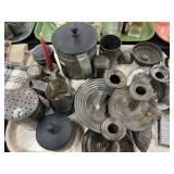 Metalware Candlesticks, Shakers and Canister