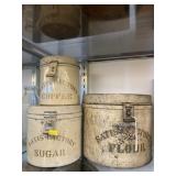 (3) Paint Decorated Storage Canisters