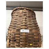 Large Mixed Wood Woven Basket