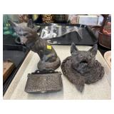 Fox Form Inkwell, Figurine and Trinket Box