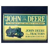 Contemporary Enameled Porcelain John Deere Sign