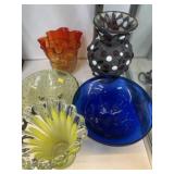 (5) Pieces of Art Glass