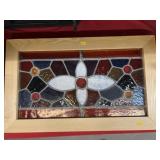 Framed Stained Glass Window Panel