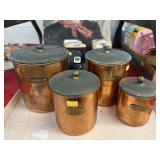 (4) Graduated Copper Canisters