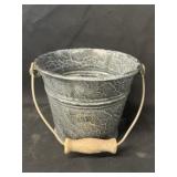Gray Agateware Pail