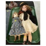 (2) Early German Porcelain Dolls