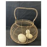 Vintage Wire Form Egg Basket
