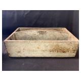 Primitive Blue Painted Utensil Tray