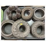 Primitive Tin Cake Molds