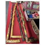 (4) Root Wood Canes
