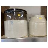 (2) Stoneware Storage Crocks