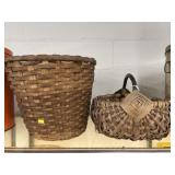 (2) Split Oak Woven Baskets