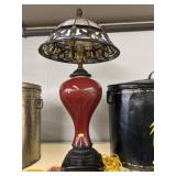 Assembled Slag Glass Table Light