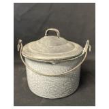 Gray Agateware Pail