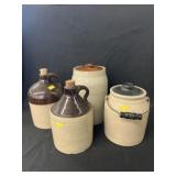 Stoneware Storage Crocks and Jugs