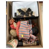 Vintage Dominoes, Rag Doll and Games