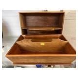 (2) Wood Crafted Trays