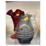 (3) Art Glass Vases