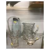 Sterling Base Serving Bowl, Cut Glass, Storage Jar