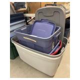 (5) Storage Totes with 3 Lids
