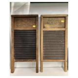 (2) Wooden Washboards