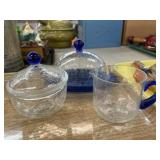 (3) Pieces of Crackle Glass