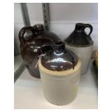 (3) Stoneware Storage Crocks