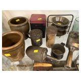 Miniature Storage Crocks with Metalwares