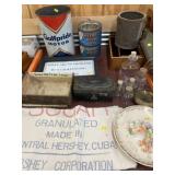 Advertising Tins, Bottles, Sugar Bag