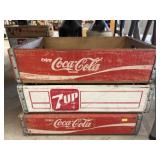 (3) Wooden Beverage Trays