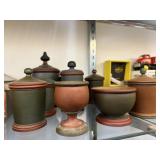 Contemporary Turned Wood Canisters and Cups